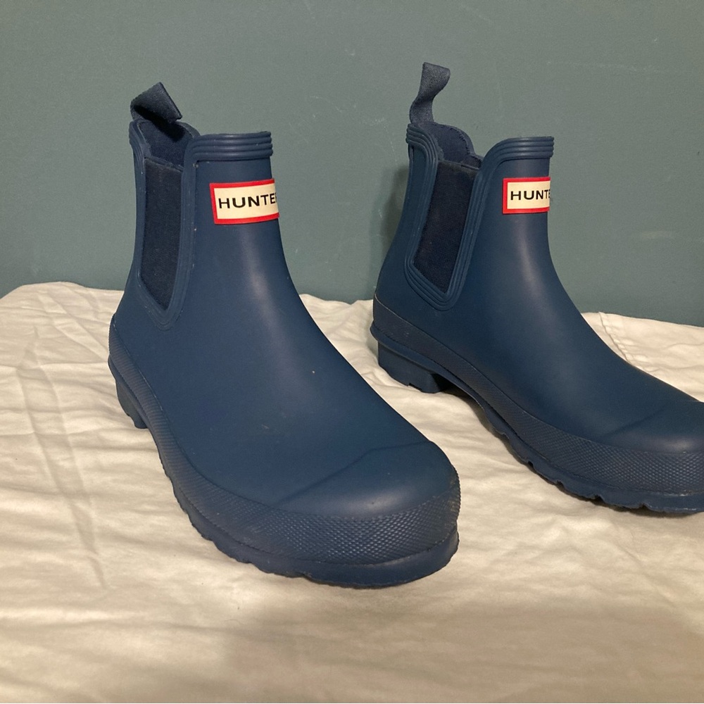 Hunter Blue Rain Boots